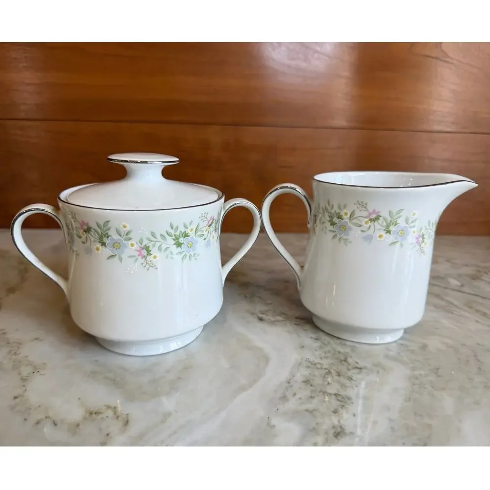 Johann Haviland Limoges Forever Spring Sugar & Creamer Set